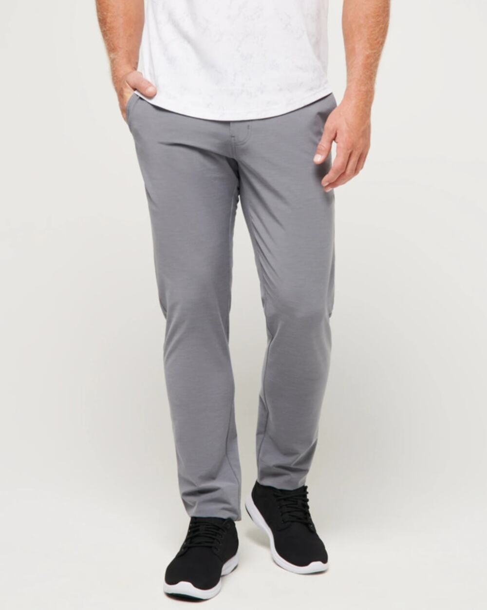 TRAVIS MATHEW Men's Open To Close Tech Chino Pants 42x31 Grey Heather Quit NWT